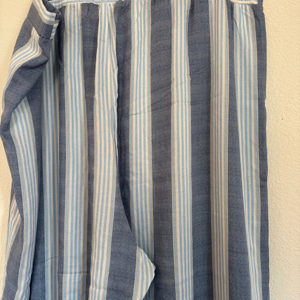 Summersalt Easy Breezy Eco Voile Wrap Beach Wide Leg Pants Blue - Picture 7 of 8